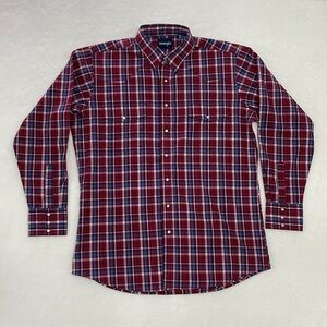 Wrangler Plaid Pearl Snap Shirt Mens sz XLT